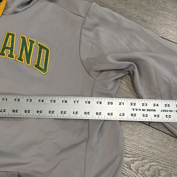 Nike Oakland Athletics Cooperstown Collection Therma-Fit Hoodie Large Gray MLB - Picture 6 of 8
